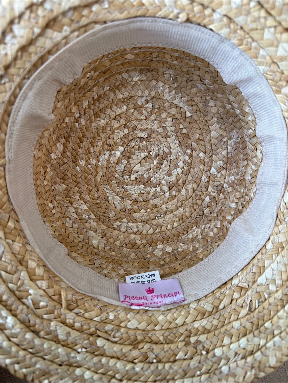 Picolli Principi Kids Straw Pom-Pom Sun Hat - Purple